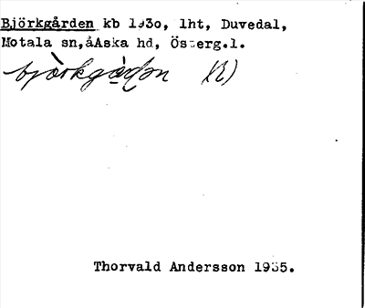 Bild på arkivkortet för arkivposten Björkgården