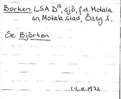 Bild på arkivkortet för arkivposten Borken, Se Björken