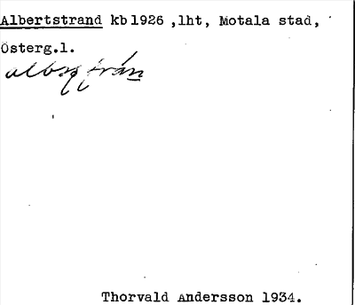 Bild på arkivkortet för arkivposten Albertstrand