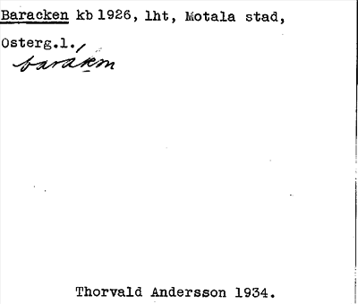 Bild på arkivkortet för arkivposten Baracken