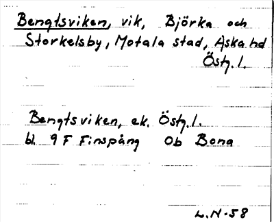 Bild på arkivkortet för arkivposten Bengtsviken