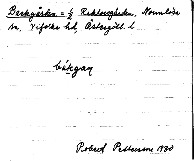 Bild på arkivkortet för arkivposten Barkgården