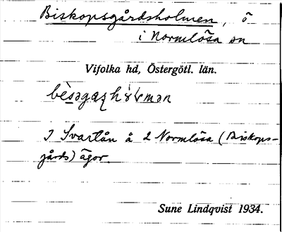 Bild på arkivkortet för arkivposten Biskopsgårdsholmen