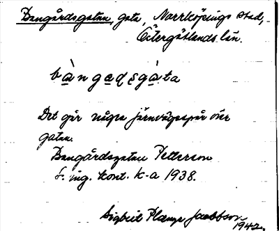Bild på arkivkortet för arkivposten Bangårdsgatan