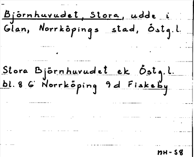 Bild på arkivkortet för arkivposten Björnhuvudet, Stora