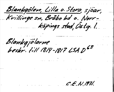 Bild på arkivkortet för arkivposten Blankgölen, Lilla o. Stora