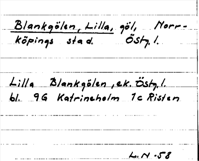 Bild på arkivkortet för arkivposten Blankgölen, Lilla