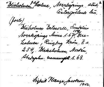 Bild på arkivkortet för arkivposten *Blixholmen