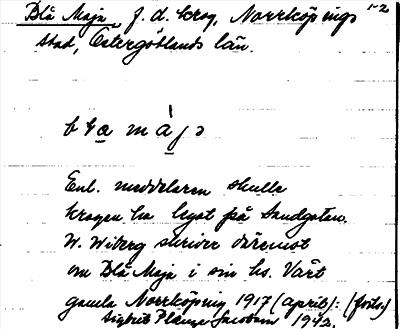 Bild på arkivkortet för arkivposten Blå Maja
