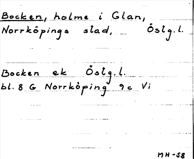 Bild på arkivkortet för arkivposten Bocken