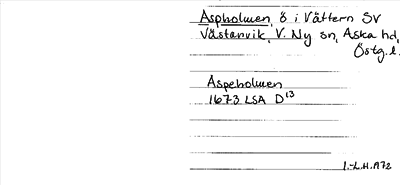 Bild på arkivkortet för arkivposten Aspholmen