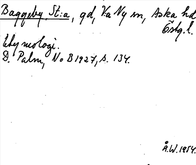 Bild på arkivkortet för arkivposten Baggeby, St:a