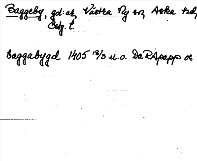 Bild på arkivkortet för arkivposten Baggeby