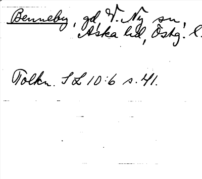 Bild på arkivkortet för arkivposten Benneby