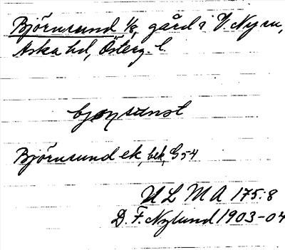 Bild på arkivkortet för arkivposten Björnsund