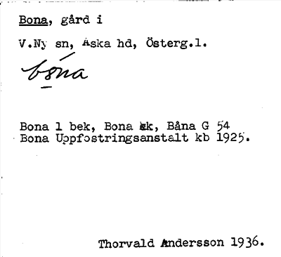 Bild på arkivkortet för arkivposten Bona