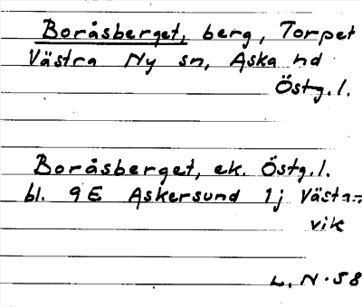 Bild på arkivkortet för arkivposten Boråsberget