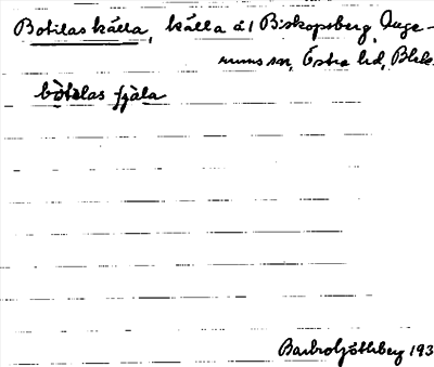 Bild på arkivkortet för arkivposten Botilas källa