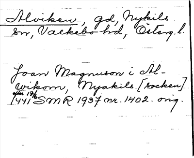Bild på arkivkortet för arkivposten Alviken