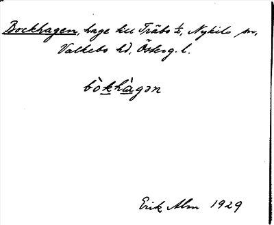 Bild på arkivkortet för arkivposten Bockhagen