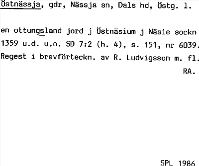 Bild på arkivkortet för arkivposten Östnässja
