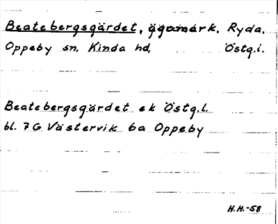 Bild på arkivkortet för arkivposten Beatebergsgärdet
