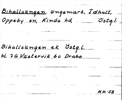 Bild på arkivkortet för arkivposten Bihallsängen