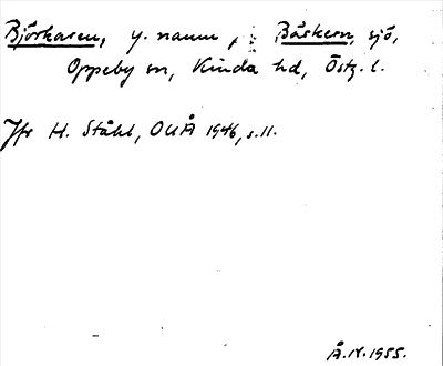 Bild på arkivkortet för arkivposten Björkaren, Bärkern