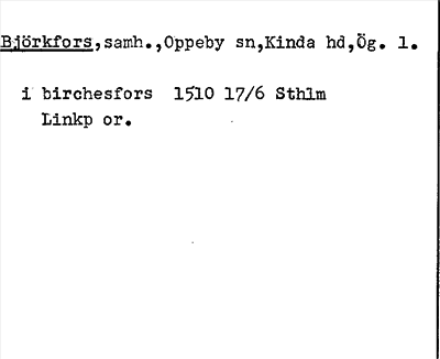 Bild på arkivkortet för arkivposten Björkfors