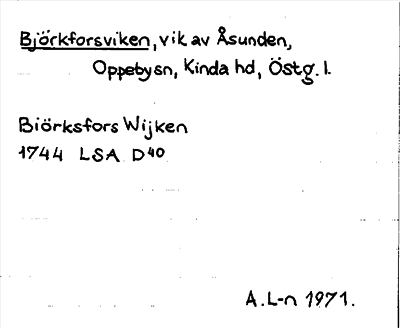 Bild på arkivkortet för arkivposten Björkforsviken