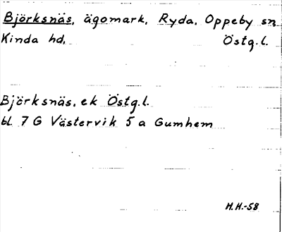 Bild på arkivkortet för arkivposten Björksnäs