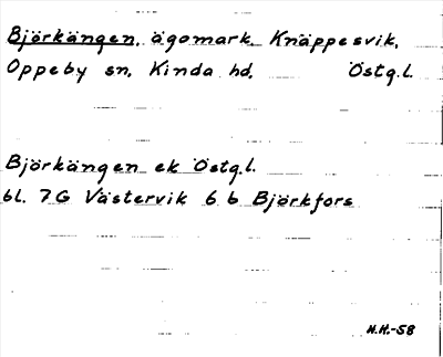 Bild på arkivkortet för arkivposten Björkängen