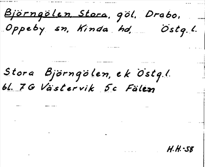 Bild på arkivkortet för arkivposten Björngölen, Stora