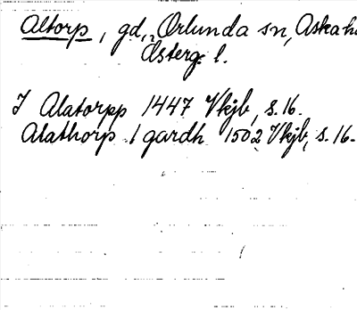 Bild på arkivkortet för arkivposten Altorp