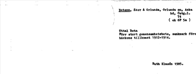 Bild på arkivkortet för arkivposten Betena