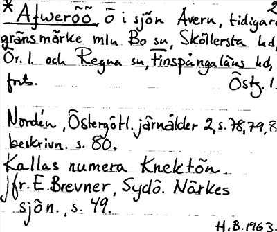 Bild på arkivkortet för arkivposten *Afweröö