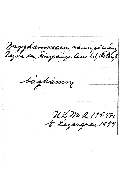 Bild på arkivkortet för arkivposten Bagghammarn