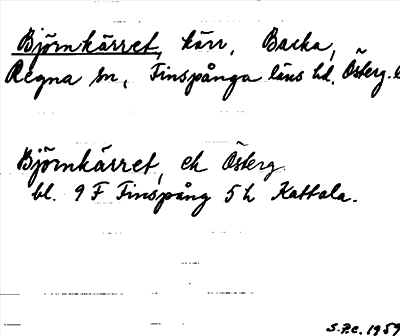 Bild på arkivkortet för arkivposten Björnkärret