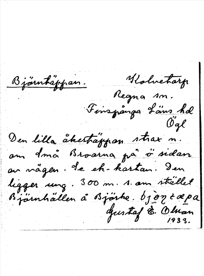 Bild på arkivkortet för arkivposten Björntäppan