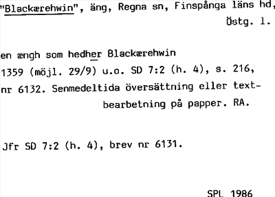 Bild på arkivkortet för arkivposten »Blackærehwin»