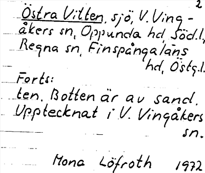 Bild på arkivkortet för arkivposten Östra Vitten