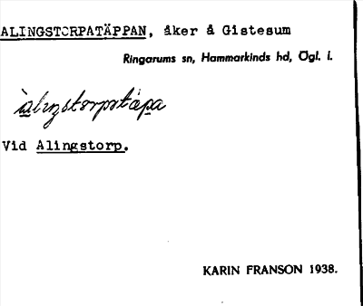 Bild på arkivkortet för arkivposten Alingstorpatäppan