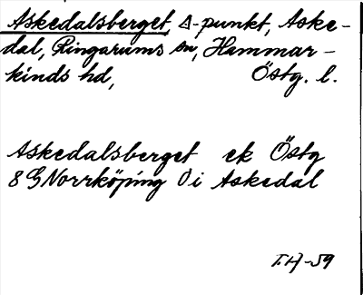 Bild på arkivkortet för arkivposten Askedalsberget