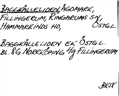 Bild på arkivkortet för arkivposten Baggkälleliden