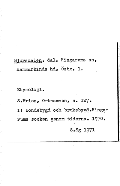 Bild på arkivkortet för arkivposten Bjursdalen