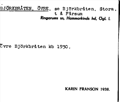 Bild på arkivkortet för arkivposten Björkbråten, Övre