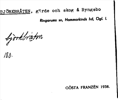 Bild på arkivkortet för arkivposten Björkbråten