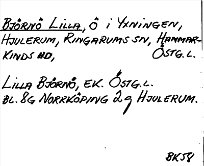 Bild på arkivkortet för arkivposten Björnö, Lilla