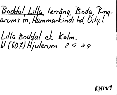 Bild på arkivkortet för arkivposten Boddal, Lilla