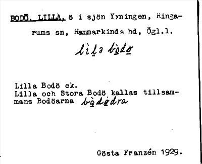 Bild på arkivkortet för arkivposten Bodö, Lilla